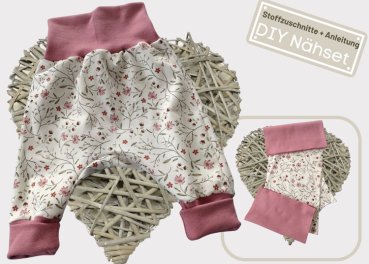 DIY Nähpaket Stoff Zuschnitte Baby Pumphose Jersey Design Sophia Nähset